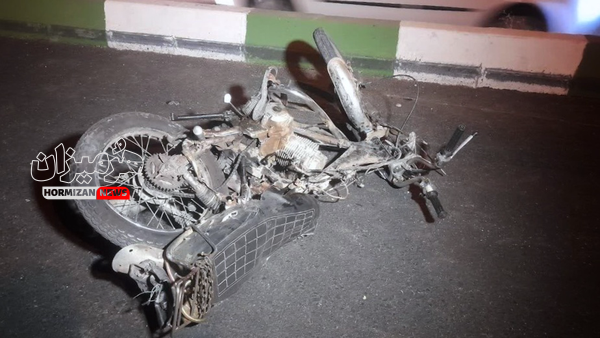 برخورد موتور سیکلت با جدول در جاسک با یک فوتی و یک مصدوم