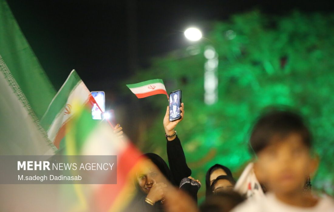 رجزخوانی بانوی قشمی پس از حمله ارتش تروریستی آمریکا به جزیره قشم