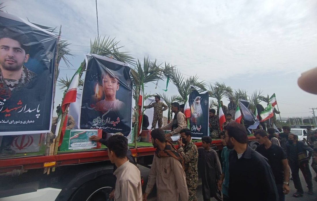 ورود پیکر پاک ۱۱ شهید سرافراز جنگ تحمیلی به توکهور وهشتبندی