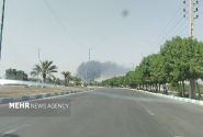 دود مشاهده‌شده در شرق بندرعباس ناشی از حریق در یک انبار ضایعات است