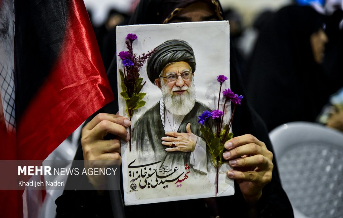 آیین اربعینِ تدفین رهبر شهید انقلاب در بندرخمیر