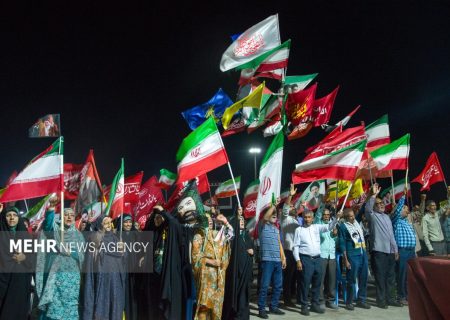 پیام مدافعان خلیج فارس در اجتماعات شبانه حمایت از نظام اسلامی